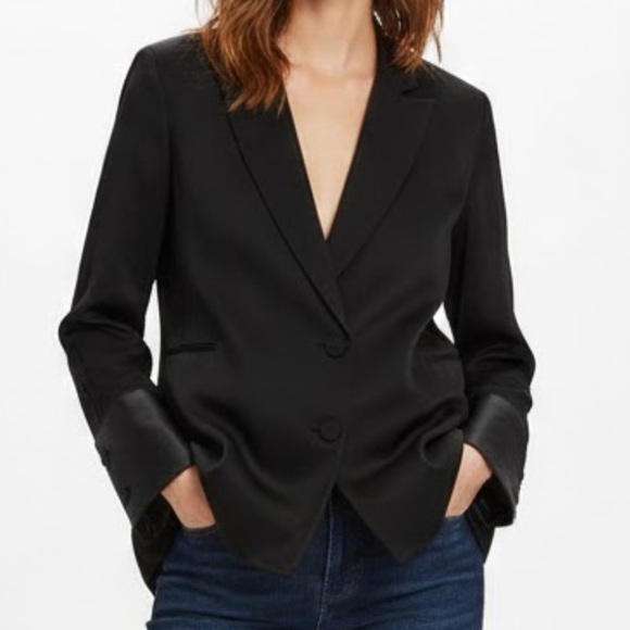 Rag & Bone - Women's Suit Tuxedo Blazer Jacket - Black - Size 10 - Picture 3 of 13